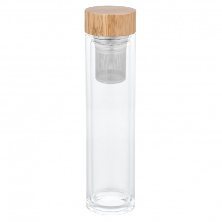 Glass bottle with tea strainer REFLECTS-SLEDGE