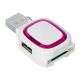 2-port USB hub and card reader REFLECTS-COLLECTION 500