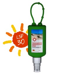 Środek przeciwsłoneczny w sprayu przeźr. SPF 30, 50 ml Bumper (zielony), Etykieta
