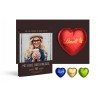 Personalized Folded Card - chocolate heart original Lindt brand 20 g