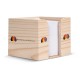 Drewniane pudełko, z recyklingu, 10x10x8.5cm