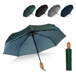 Składany parasol 21” z plastiku z recyklingu automatycznie otwierany