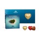 Personalized Folded Card - chocolate heart original Lindt brand 5 g
