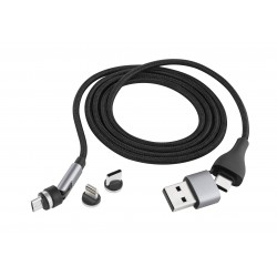 Kabel USB z magnetycznymi końcówkami Metmaxx® „LademeisterBusinessClassEvo"