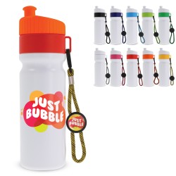 Bidon Sportowy Z Obwódka I Kolorowym Sznurkiem 750ml